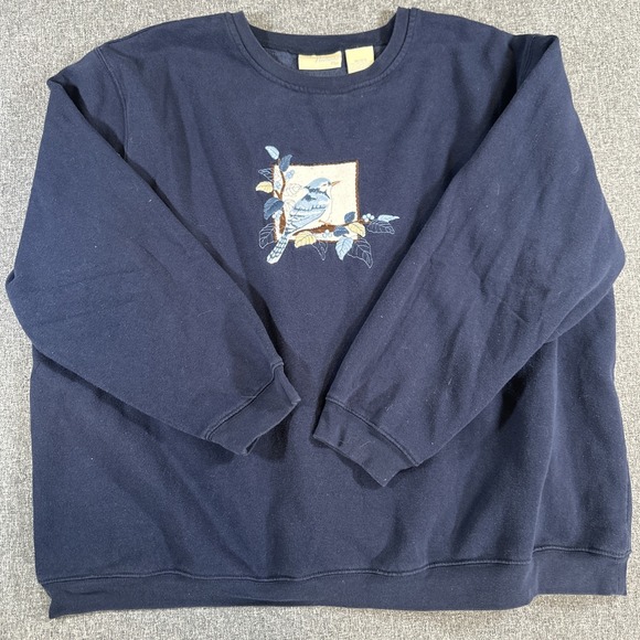 Penmans Other - Vintage Penmans Plus Bird Embroidered Crewneck Sweatshirt Womens 3X Blue
